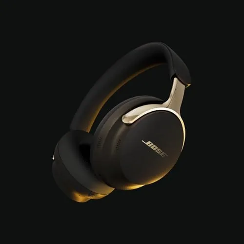 Close-up of the ear cushion and control buttons on the headphones