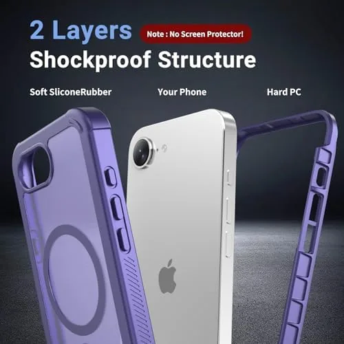 Close look at the jaroco Magnetic for iPhone 17e Case& iPhone 16e Case Dark build quality