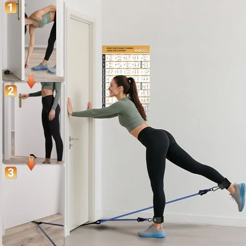 Another view of the Readaeer Resistance Bands, Exercise Bands for Working Out with Handles