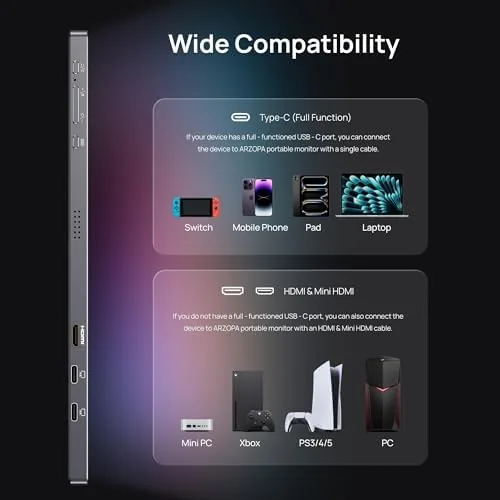 The portable monitor packed into a backpack sleeve with a laptop