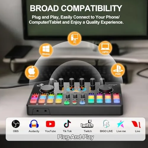 Another view of the Podcast Equipment Bundle for 2 with Dual XLR-3.5 Condenser Micophones