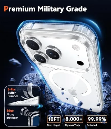 The FNTCASE case next to a slim clear case and a rugged armor case