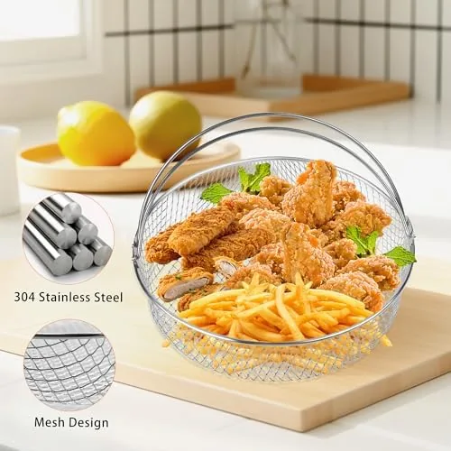 The Air Fryer Basket with 2 Food Tongs | 8.27In Air in real use