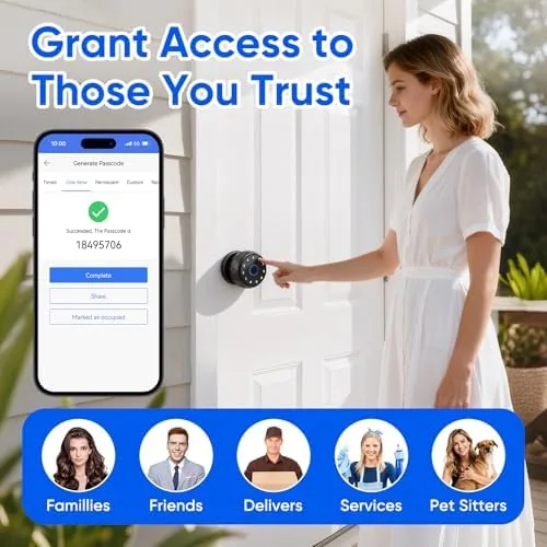The Smart Door Knob Fingerprint Door Lock with Keypad,6 in 1 compared in context