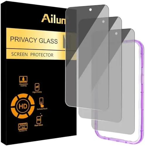 Ailun 3 Pack Privacy Screen Protector for iPhone 17 Pro Max, Tempered Glass | Review: Tested and Rated