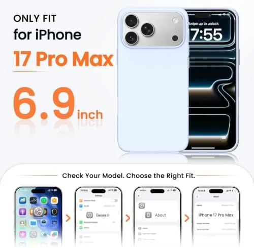 Close look at the ORNARTO for iPhone 17 Pro Max Case, Liquid Silicone, Baby build quality