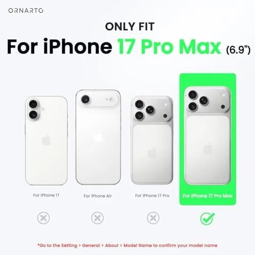 Close look at the ORNARTO for iPhone 17 Pro Max Case, Liquid Silicone, Black build quality