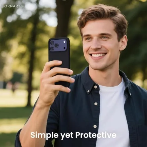The ORNARTO for iPhone 17 Pro Max Case, Liquid Silicone, Black compared in context