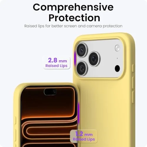 The ORNARTO for iPhone 17 Pro Max Case, Liquid Silicone, Buttercream in real use