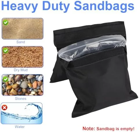 The Rindion 2 Pack Sand Bags, Black Sand Bags for Weight in real use