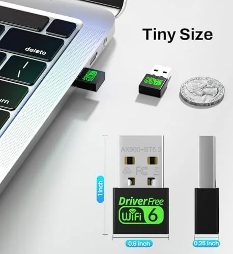 The USB WiFi 6 Adapter for PC Desktop & Laptop, 900Mbps in real use