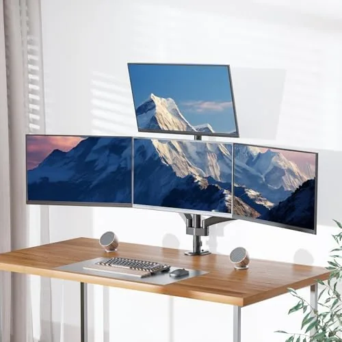 Testing the WALI Stacked 4 Monitor Mount for 13-27 inch Screens, 19.8 over two weeks
