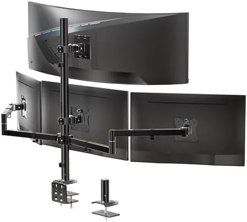 WALI Stacked 4 Monitor Mount for 49" UItrawides and Three 27" Monitors | Tall Review: Tested and Rated
