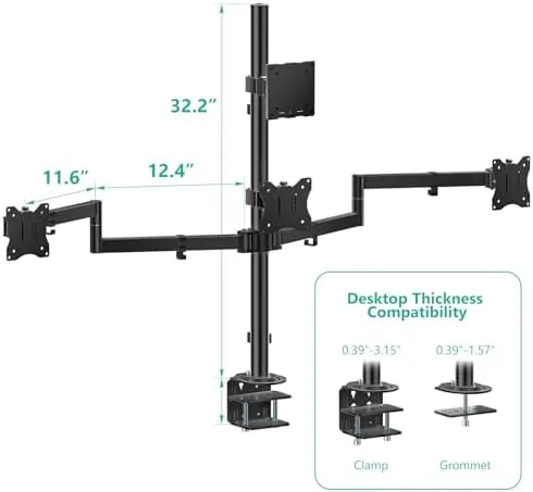Testing the WALI Stacked 4 Monitor Mount for 49" UItrawides and Three over two weeks