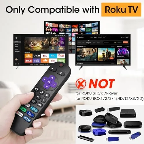 Close look at the 2 Pack Replacement Remote Control Only for Roku TV, Compatible build quality
