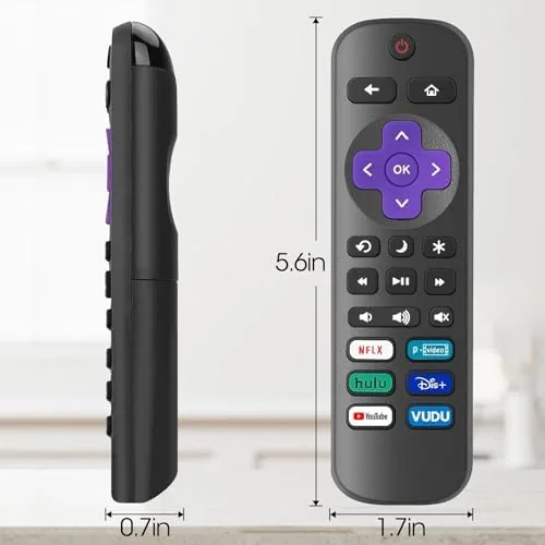 The 2 Pack Replacement Remote Control Only for Roku TV, Compatible compared in context
