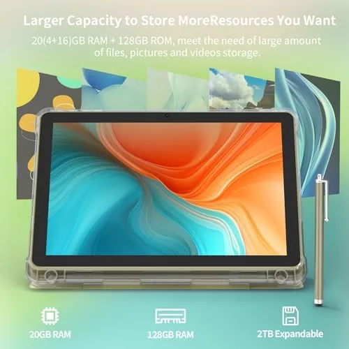The Android 15 Tablet 10 inch Tablets, 20GB RAM 128GB ROM in real use