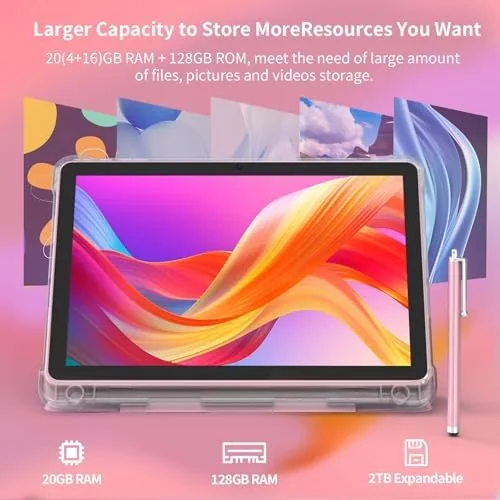 The Android 16 Tablet 10 inch Tablets, 20GB RAM 128GB ROM in real use