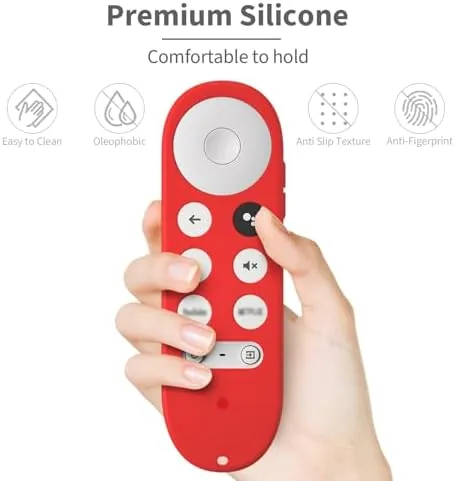 The 2pcs Silicone Remote Cover Replacement for Chromecast with Google TV in real use
