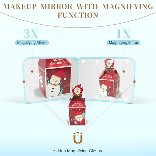 The Compact Mirror with Light, 1X/3X Magnification LED Pocket Mirror for in real use