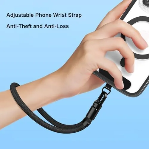 Close look at the Phone Wrist Strap Lanyard,Anti-Theft Cell Phone Lanyard with Stainless Patch,Adjustable build quality