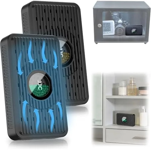 2 Pack Rechargeable Desiccant Dehumidifier for Storage with USB-C Cable,Reusable Portable Moisture Humidity Absorber Review: Tested and Rated