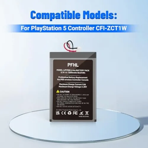 Close up of the LIP1708 battery label showing the 7200mAh capacity rating