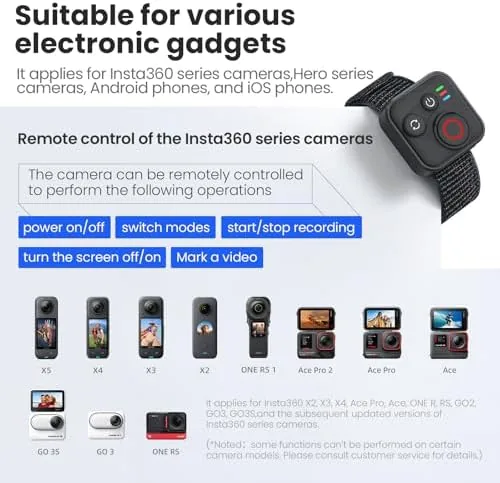 Close look at the Bluetooth Remote Control for Insta360 X5/X4/X3/X2/Go 3S/ACE Pro 2, GoPro build quality