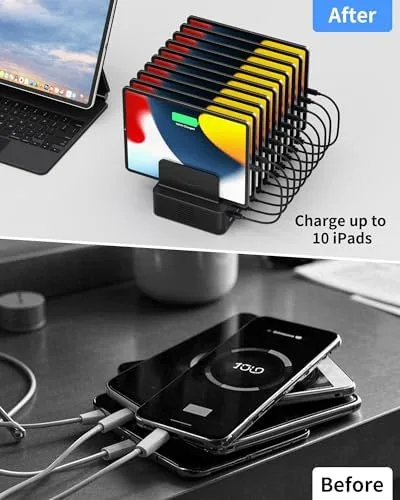 The 100W Charging Station for Multiple Devices, 10-Port USB Fast Charger compared in context