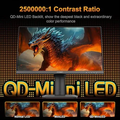 Close look at the INNOCN 24.5" 2K QHD 2560x1440P 240Hz Mini LED Gaming Monitor build quality