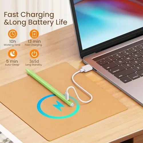 Close look at the Hastraith Stylus Pen for iPad 2018-2026,13Min Fast Charge Apple iPad build quality