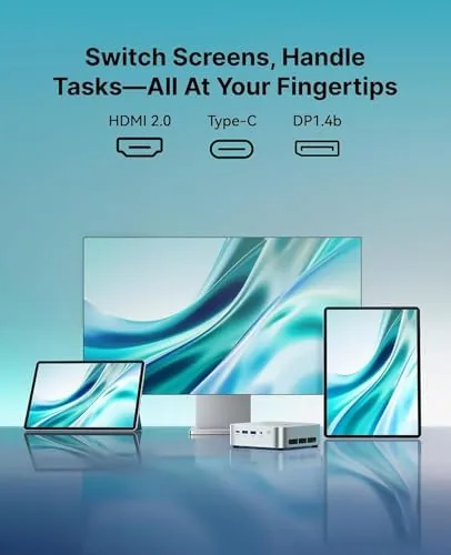 Mini PCs compared side by side with their power adapters