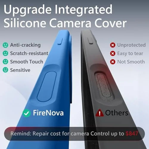 Close look at the FireNova Magnetic for iPhone 17 Pro Case, 6.3", Blue | build quality