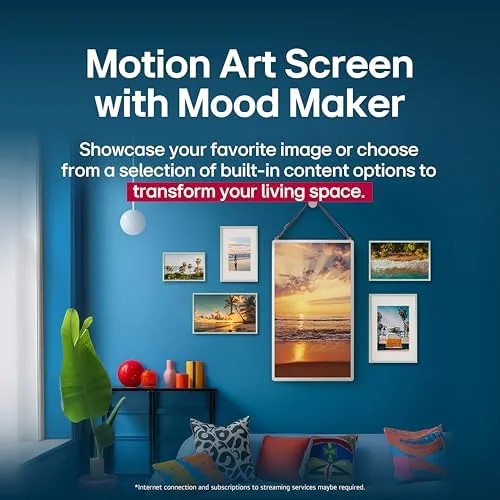 Screen being used outdoors on a patio in the afternoon