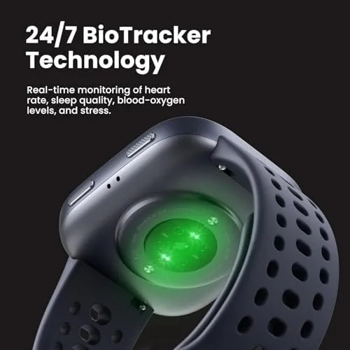 Detail shot of the Amazfit Bip 6 Smart Watch 46mm, 14 Day Battery, 1.97" features