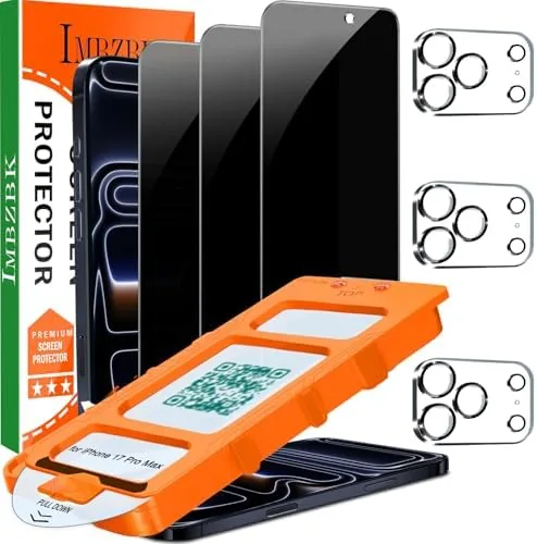 IMBZBK 3Pack Privacy Screen Protector for iPhone 17 Pro Max, Tempered Glass | 9H+ Review: Tested and Rated