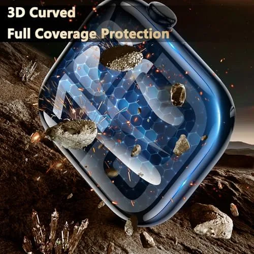 Another view of the YMHML 2 Pack Tempered Glass Screen Protector for Apple Watch