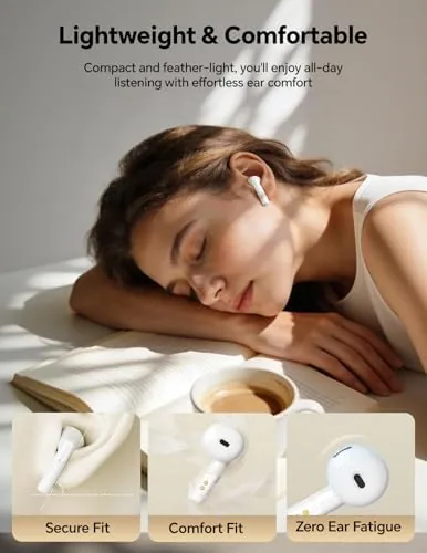 The dbsono True Wireless Earbuds Bluetooth Headphones: Ultra-Lightweight White | All-Day in real use