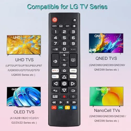 Close look at the (Pack of 2) Universal Remote for LG Smart TV Remote build quality
