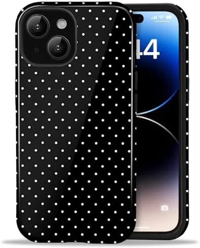 for iPhone 13/14 Cute Polka Dot Phone Case, Black | Polka Dot Phone Case Review: Tested and Rated