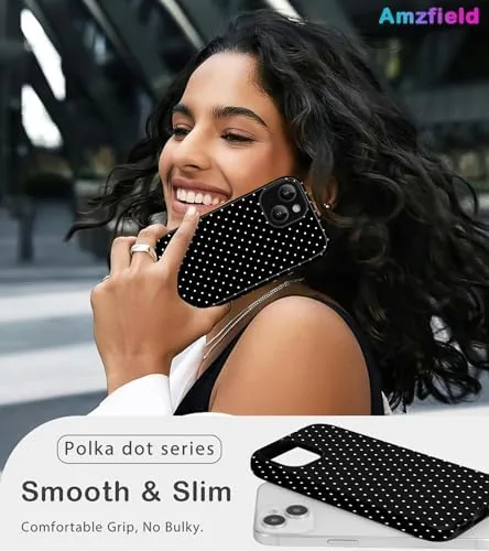 The for iPhone 13/14 Cute Polka Dot Phone Case, Black | compared in context