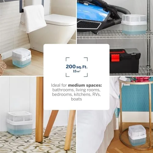 Another view of the HUMYDRY Moisture Absorber Dehumidifier with 3 Refills 15.9oz Premium Device