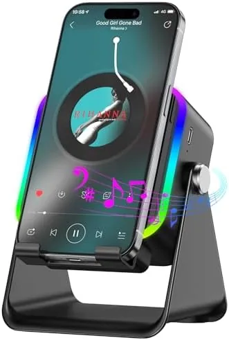 Overview of the MILOUZ Wireless Induction Speaker 5-in-1 Bluetooth Speaker with Phone Stand