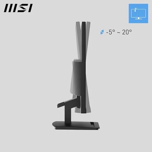 The MSI monitor on a dual monitor desk setup with slim bezels