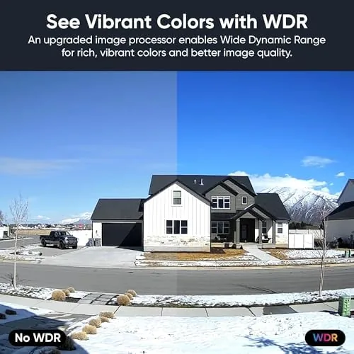 WYZE Cam v4 beside a smaller 1080p security camera