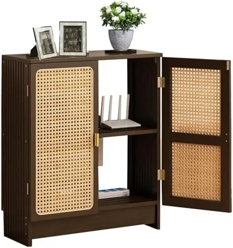 Overview of the WiFi Router Storage Cabinet, Bamboo Router Cabinet with Adjustable Shelves