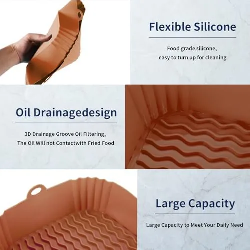 The Boribim 9 Inch Large Air Fryer Silicone Liners - 2 compared in context
