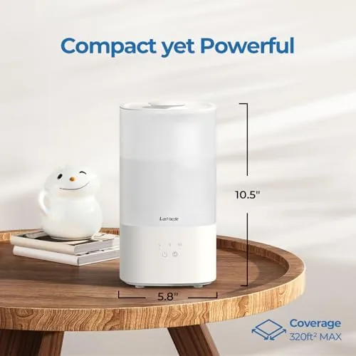 Close look at the 2.5L Humidifiers for Bedroom, Top Fill Cool Mist Humidifiers for build quality