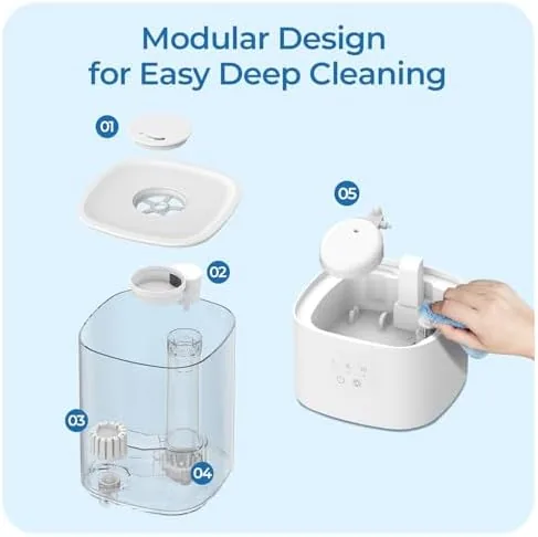 Another view of the 2.5L Humidifiers for Bedroom, Top Fill Cool Mist Humidifiers for