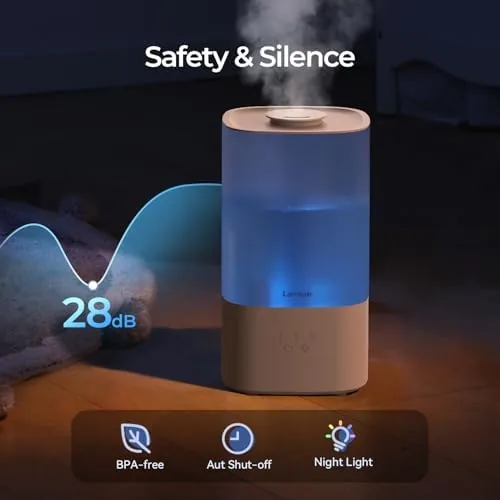 The 2.5L Humidifiers for Bedroom, Top Fill Cool Mist Humidifiers for compared in context